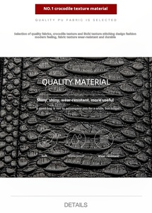 Sacs fourre-tout en PU à texture crocodile avec logo personnalisé pour femmes, sacs à main fantaisie, sacs à main de luxe pour femmes, nouveau design de sac à main - Product Image 5