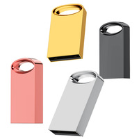 Clé USB miniature en métal en gros, 8 Go/32 Go/64 Go, USB 2.0, certifiée CE, cryptée, garantie 2 ans, logo personnalisé