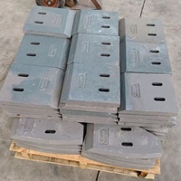 Plaque de revêtement pour mélangeur Shandong Fangyuan 2 carrés 3 carrés, accessoires résistants à l'usure pour centrale à béton, grattoir de bras de mélange
