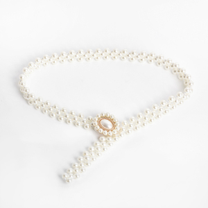 <span class=keywords><strong>Ceinture</strong></span> élastique élégante pour <span class=keywords><strong>femme</strong></span> avec boucle en alliage et perles, idéale pour la décoration de robes, accessoire <span class=keywords><strong>chic</strong></span> amincissant - Product Image 5