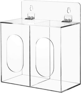 Support mural auto-adhésif écologique pour boîte distributrice en acrylique avec trous pour masques jetables, filets à <span class=keywords><strong>cheveux</strong></span> et sacs à vomitons - Product Image 4