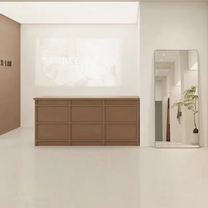 Mostrador <span class=keywords><strong>de</strong></span> Recepción Comercial <span class=keywords><strong>de</strong></span> Madera Ecológico, Minimalista y Retro Clásico YS-0183 con Diseño Moderno <span class=keywords><strong>de</strong></span> Bambú y Ratán Tradicional - Product Image 2