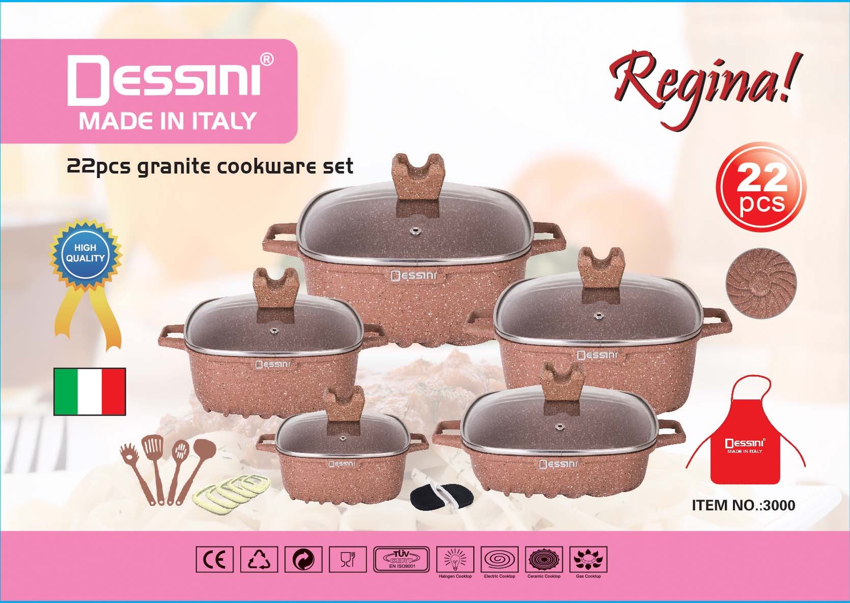 High Quality Durable Using Various Cookware 22piece Non Stick Cooking Large Aluminum Cooking Clay Pots · image 3