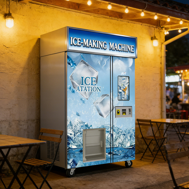 AIT 500kg Large-capacity Intelligent Ice-making Packaging Integrated Automatic Vending Machine SDK Cloud-Based Management 4G LTE