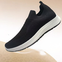 Chaussures de sport pratiques pour hommes, à enfiler, résistantes aux plis, avec empeigne DTY, col élastique, légères, antidérapantes, pour tous les jours et l'extérieur