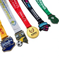 Médailles sportives personnalisées en métal, médailles de récompense gravées, finition en alliage de zinc, laiton, fer pour marathon, événement scolaire