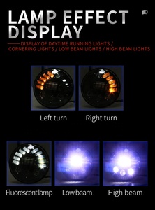 Vente en gros 7 pouces pare-chocs rond antibrouillard voiture antibrouillard lentille LED pour Jeep Wrangler JK Grand Cherokee <span class=keywords><strong>Ford</strong></span> F150 Dodge Charger - Product Image 6