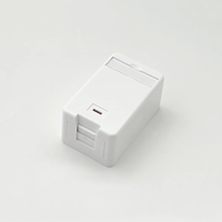 Boîtier de montage en surface 1 ou 2 ports pour prises réseau murales RJ45 RJ11 Keystone Jack OEM ODM CAT5e CAT6 CAT6A