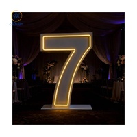 Lettre d'amour géante en néon LED pour fête d'anniversaire, 3 pieds, 4 pieds, 5 pieds, enseigne lumineuse géante en néon pour décoration de mariage, accessoires d'événement