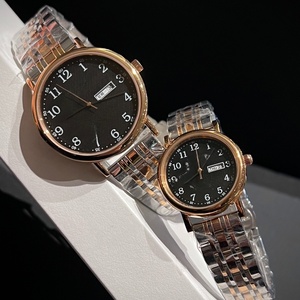 Para Longines. Reloj de Lujo de Primera Calidad, Movimiento de Cuarzo de Precisión, Correa de Acero Inoxidable, Esfera Texturizada, Ventana de Doble Calendario - Product Image 6