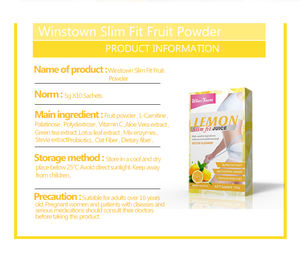 ผงน้ำผลไม้แบบสลิมฟิตสำหรับบริษัท (27ปี) ผงลดน้ำหนักรสเลมอนดีท็อกซ์ลดน้ำหนักฉลากส่วนตัว - Product Image 3
