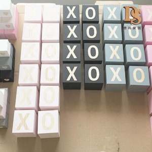 DIY บล็อกชื่อไม้สำหรับทารกแบบใหม่ทาสีขาวไม้พร้อมสลักชื่อด้วยเลเซอร์โชว์ปริศนาสำหรับตกแต่งบ้าน - Product Image 6