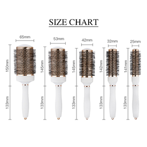 Cepillo para Cabello Rizado Resistente al Calor con Cerdas de PA46, Cuerpo de Aluminio, Diseño Antiencrespamiento, Mango de Cerámica Antideslizante - Product Image 4