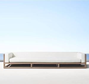 Sofá Minimalista de Madera Nórdica Contemporáneo, Sofá de Teca de Lujo Moderno para Exteriores - Product Image 5