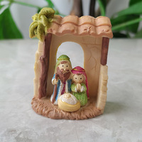 Vente en gros de nativité de Noël Figurines de berceau de Noël créatives Ornements de crèche de Nativité Cadeaux de fête Produit transfrontalier