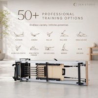 Equipo de Pilates Reformer Premium para Rehabilitación Clínica y Fisioterapia, Portátil y Ajustable, Multifuncional para Estudio