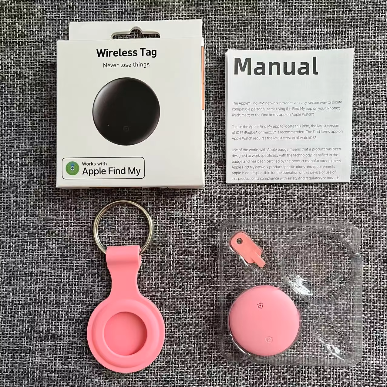 Ensemble de pendentifs en silicone F10-rose (1 paquet)