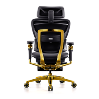 Chaises de bureau ergonomiques en cuir haut de gamme OEM, accoudoirs noirs 7D, chaise de direction ergonomique de bureau