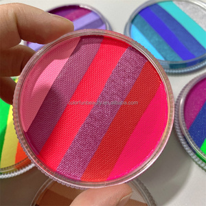 Peinture à gâteau Double couleurs arc-en-ciel, activé par l'eau, <span class=keywords><strong>palette</strong></span> de peinture pour le visage, le corps, les yeux - Product Image 3