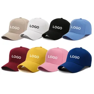 Customizable High Quality Solid Color OEM Embroidered Customizable Logo Baseball Cap Hat Custom Caps Hat For Men And Women