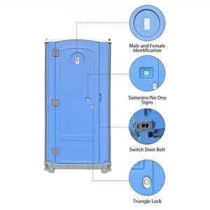 Cabine de <span class=keywords><strong>douche</strong></span> mobile individuelle portable, toilettes mobiles extérieures, <span class=keywords><strong>douche</strong></span> extérieure temporaire moderne pour chantier rural et parc, cabine de change - Product Image 2