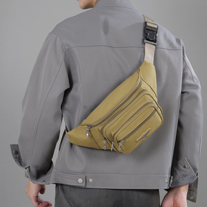 Sac de poitrine OEM pour homme, étanche, tendance, avec fermeture éclair, en toile, grande capacité, design durable, sac banane - Product Image 6
