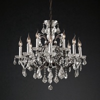 Lampes suspendues de haute qualité en Chine, luminaire de plafond intérieur, lustre rond en cristal de style Empire français Rococo pour salle à manger