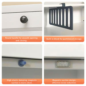 Armoire à chaussures en métal mince blanc pour la maison, hôtel, rangement d'entrée étroit autoportant, organisateur caché pour l'entrée et le salon - Product Image 5