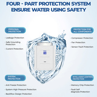 Promotion : Pompe à chaleur air-eau commerciale haute température 25 kW 100 L pour eau chaude sanitaire, avec soufflage par le haut et COP 2.62