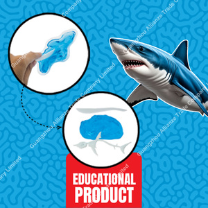 6 styles de jouets : Kit de fouilles pédagogiques de fossiles d'os d'animaux marins pour le soulagement du stress, Jouet d'expérimentation en laboratoire sur les requins, Jouet sensoriel à presser en slime - Product Image 3