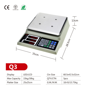 Práctica báscula electrónica con pantalla de doble cara, báscula impermeable para frutas y verduras - Product Image 4