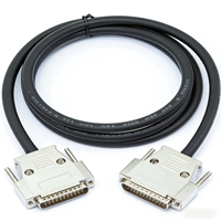 Cable Serial RS232 DB25 Macho a Macho de 25 Pines D-Sub, Cable de Cobre Trenzado Blindado con Cubiertas Metálicas Fundidas a Presión