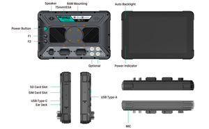 Công Nghiệp IP67 10.1 Inch Qualcomm Rtk <span class=keywords><strong>GPS</strong></span> Nông Nghiệp Navigation Android Máy Tính Bảng Wi-Fi 4G LTE 2.5Cm Độ Chính Xác Cao Định Vị - Product Image 2