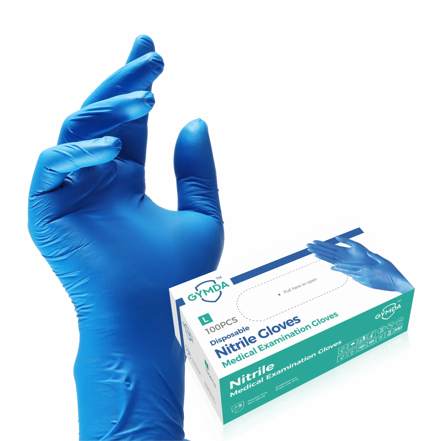 Cut-Resistant Cosmetic Hair Mechanic Raven Exam Nitrile Gloves Black glove EN455 medical nitrile glove