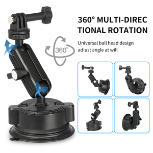 Soporte Giratorio 360° con Ventosa para Parabrisas de Coche para GoPro Hero 13/Insta360 X5 X4/DJI <span class=keywords><strong>Osmo</strong></span> <span class=keywords><strong>6</strong></span> 5Pro 4 3/Grabación con Teléfono - Product Image 4