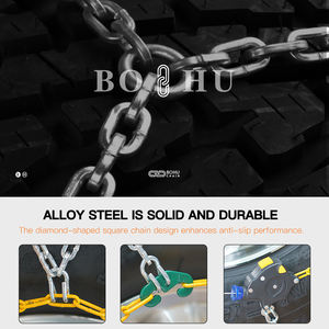 BOHU, superventas, serie <span class=keywords><strong>Hkn</strong></span>, ajuste de cadena de neumáticos de coche, cadena antideslizante de nieve rápida, nuevo dispositivo de bloqueo automático, llave de cadenas de nieve - Product Image 4