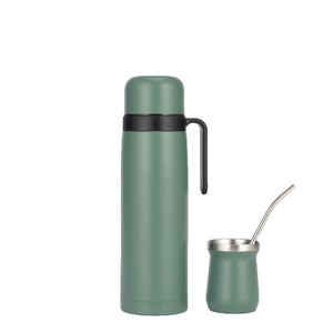Özel <span class=keywords><strong>1000ml</strong></span> 160ml çift duvar hediyeler termos fincan paslanmaz çelik yalıtımlı seyahat Yerba Mate termos bardak ile Set - Product Image 5