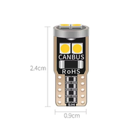 2/10 Stück Superhelle T10 W5W LED-Glühbirne Canbus Fehlerfrei 12V 3030-6SMD 6500K Weiß Auto-Innenbeleuchtung für Kofferraum, Handschuhfach und Türen