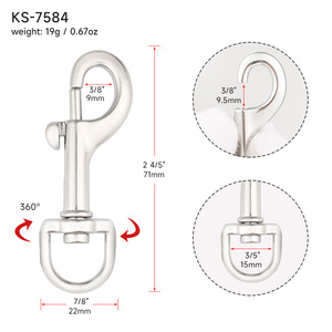Ví Kim Loại Móc Khóa Dây Đeo Túi Xách Móc Khóa Mắt 9 Màu Móc Khóa Xoay Bu Lông Mắt 15Mm Bằng Kim Loại Móc Khóa Túi Dây Xích Chó - Product Image 3