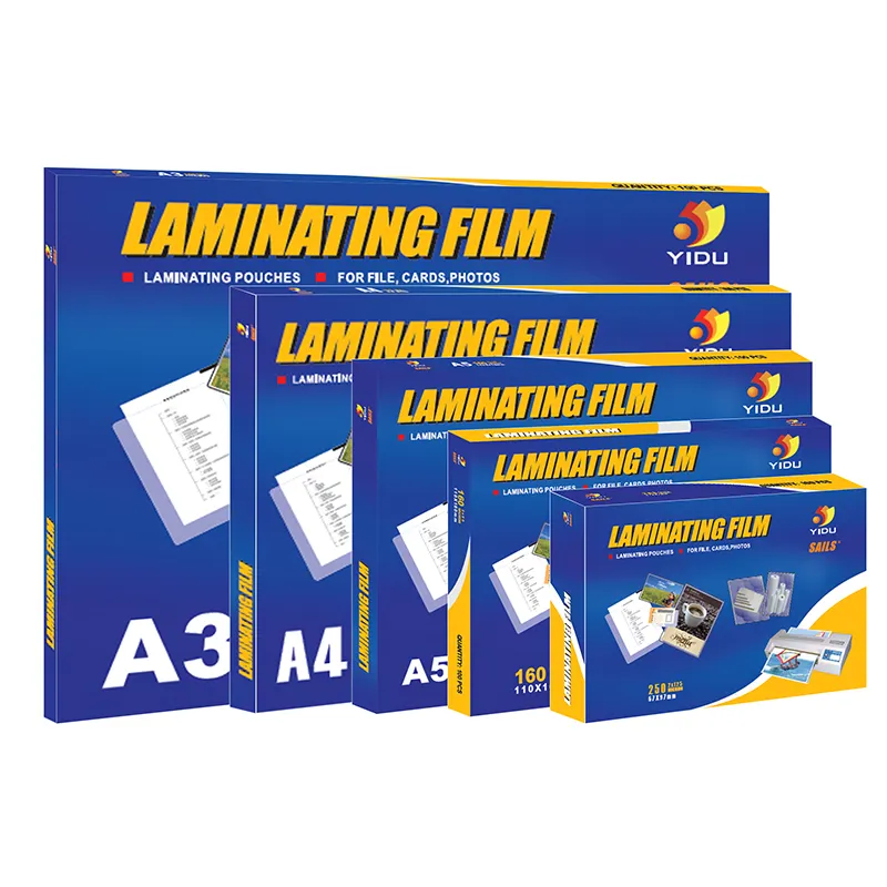 Yidu A4 Letter Size Sheet 3 Mil 5mil Clear Thermisch Lamineren Zakjes Film Voor Schoolpapieren