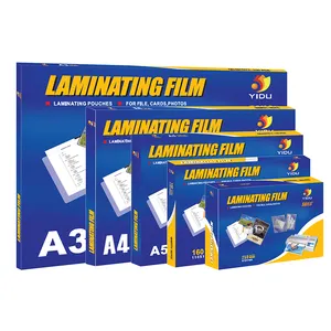 Yidu A4 Letter Size Sheet 3 mil 5mil Clear Thermal Laminating Pouches Film for School Papers