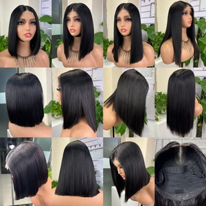 Perruque sans colle 100% cheveux humains, coupe bob ultra-lisse, avec closure Vietnam Kim K SDD - Product Image 4