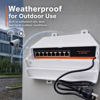 Commutateur PoE étanche 8 ports 1000 Mbps, puissance totale 120 W, IEEE802.3af/at, garantie de 3 ans