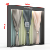 Présentoir en métal moderne personnalisable réglable modulaire ameublement doux pour magasin showrooms décor à la maison rideaux d'affichage