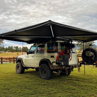 Auvent de toit latéral de voiture 180 270 degrés Bat Awing tente de toit Camping-car Auvent 4x4 270 Auvent autoportant avec lumière LED