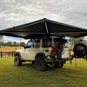 Toldo de techo lateral de coche 180 270 grados Bat Awing tienda de techo Camper Van toldo 4x4 270 toldo independiente con luz Led - Product Image 4