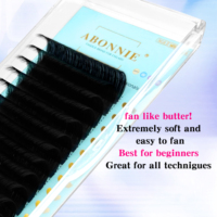 Abonnie Premium Matte Black Korean PBT Cashmere Lash Trays 0.05 Individual Eyelash Extension Trays