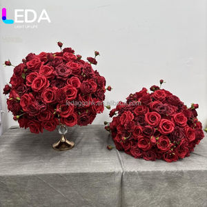 LEDA Popular Selling 60Cm And 70Cm <b>Flower</b> Ball Artificial <b>Red</b> <b>Rose</b> <b>Flower</b> Ball - Product Image 6