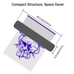Stampante Termica Wireless Portatile Dual-Use per Casa e Studio C80, <span class=keywords><strong>Stampa</strong></span> Documenti A4 e Stencil per Tatuaggi, 203dpi, Garanzia 1 Anno - Product Image 3