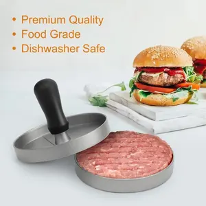 Máquina para hacer hamburguesas al por mayor, prensa de carne para hamburguesas para el hogar, molde redondo para hacer desayunos, de aluminio - Product Image 3